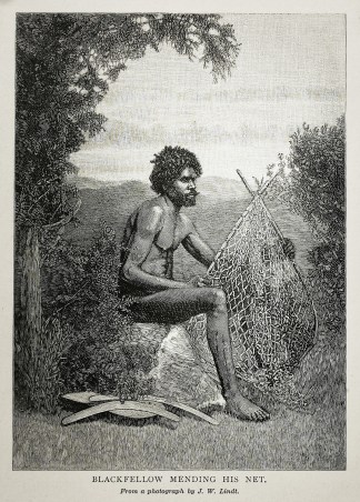 Blackfellow Mending His Net First Nations History