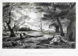Wood-cutting in Windsor Forest.
