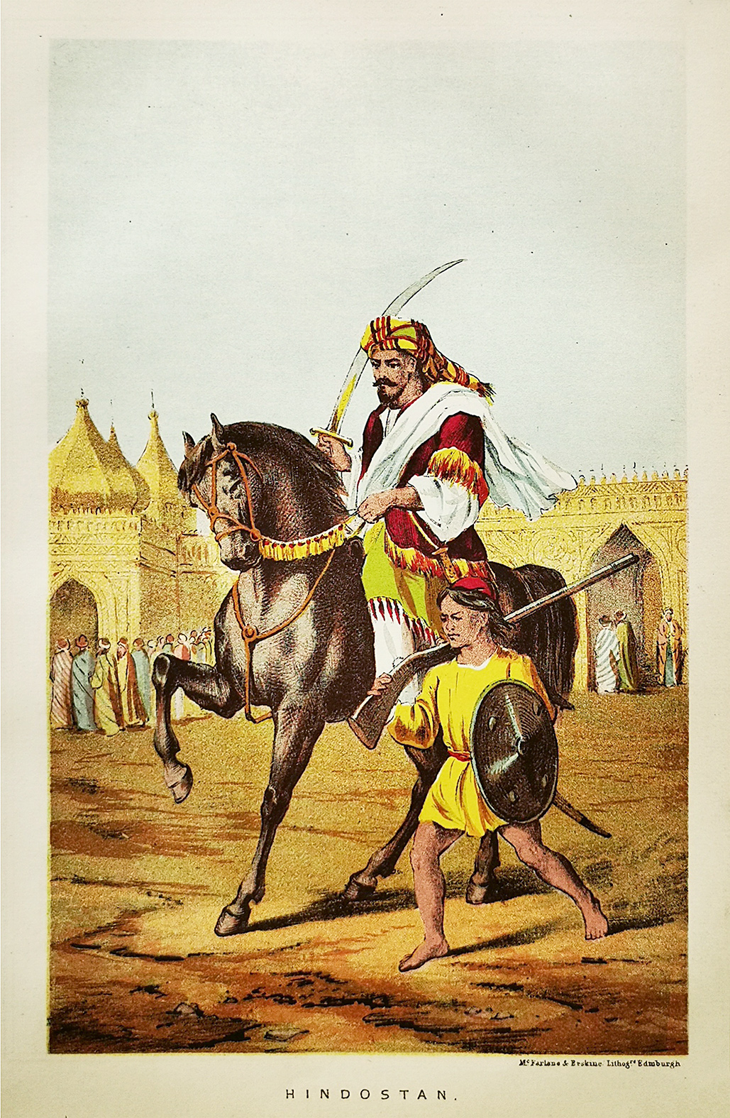 Hindostan - Antique Print from 1872