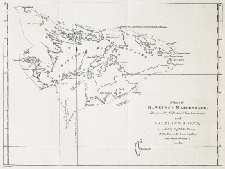A Chart of Hawkins’s Maidenland, D… South America