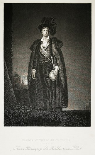Hamlet at the grave of Yorick. Theatres - Buildings & Plays