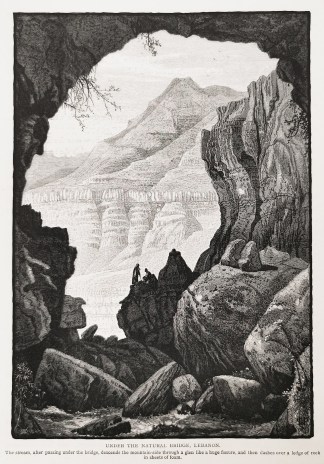 Under the Natural Bridge, Lebabon. Holy Land