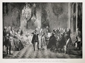 Frederick The Great playing the flute at… Music