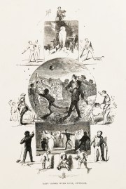 Easy games with tiys, outdoor.