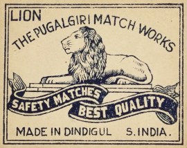 Lion MATCHBOX LABELS Lion
