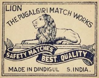 Lion MATCHBOX LABELS