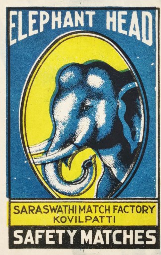 Elephant Head MATCHBOX LABELS