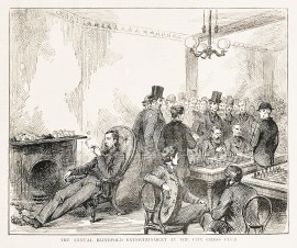 The Annual Blindfold Entertainment at teh City CHess Club.