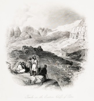 Tombs in the Eastern Cliffs of Petra. Holy Land