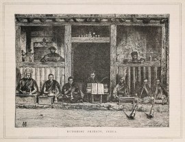 Buddhist priests, India.