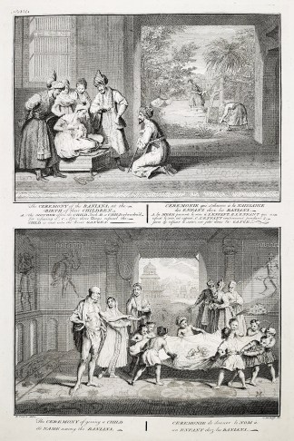 A ceremony of the Banians, at the birth … India