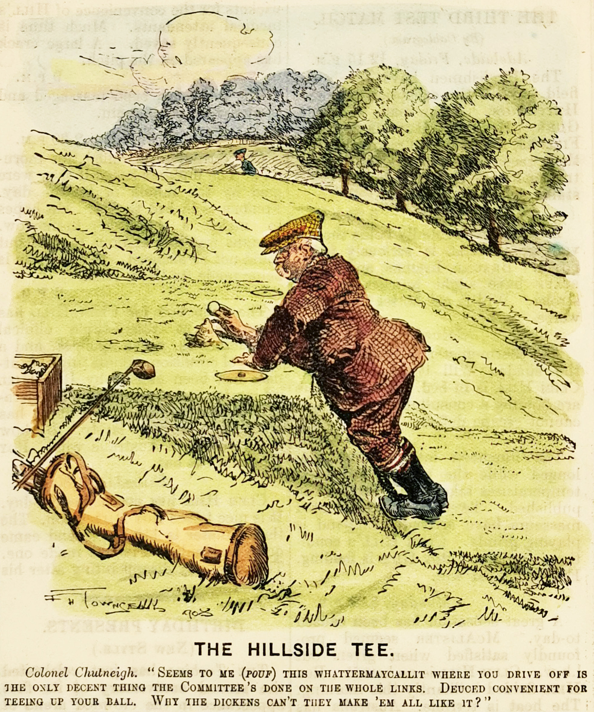 The Hillside Tee. - Antique Print from 1908