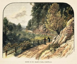 Scene in St. Mary's Pass, Cornwall.