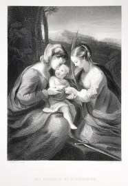 The marriage of St. Catharine. RELIGIOUS