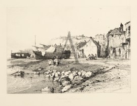 Folkstone Harbour. Low Water.