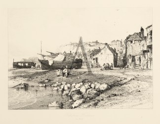 Folkstone Harbour. Low Water. BRITISH ISLES