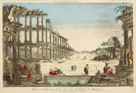 Ruines de l’ancienne Rome les restes du Temple de Minerve. VUE OPTICS Ruines de l'ancienne Rome les restes du Temple de Minerve.