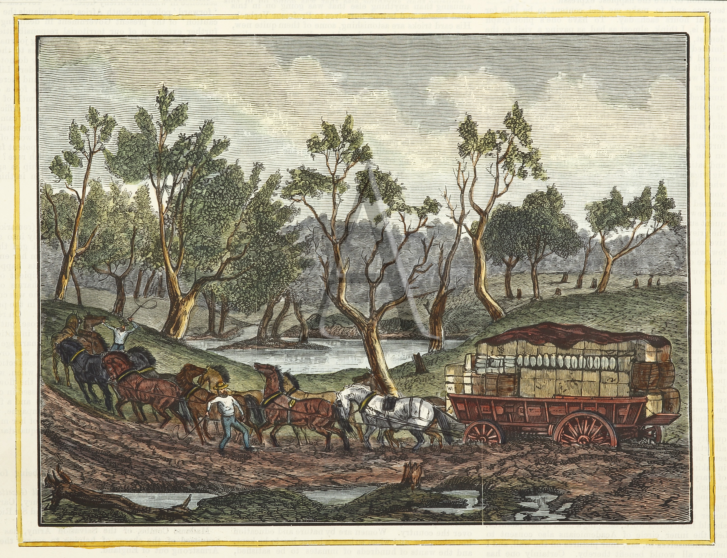 Bogged. - Antique Print from 1885