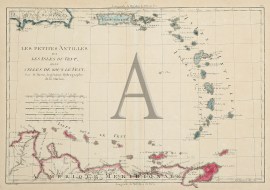 Les Petites Antilles ou les Isles du Vent, avec celles de sous le Vent.