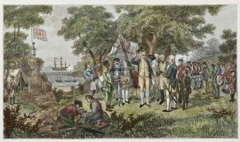 Captain Cook Proclaiming New South Wales A British Possession, Botany Bay, 1770.