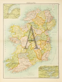 Ireland. - Antique Map from 1902