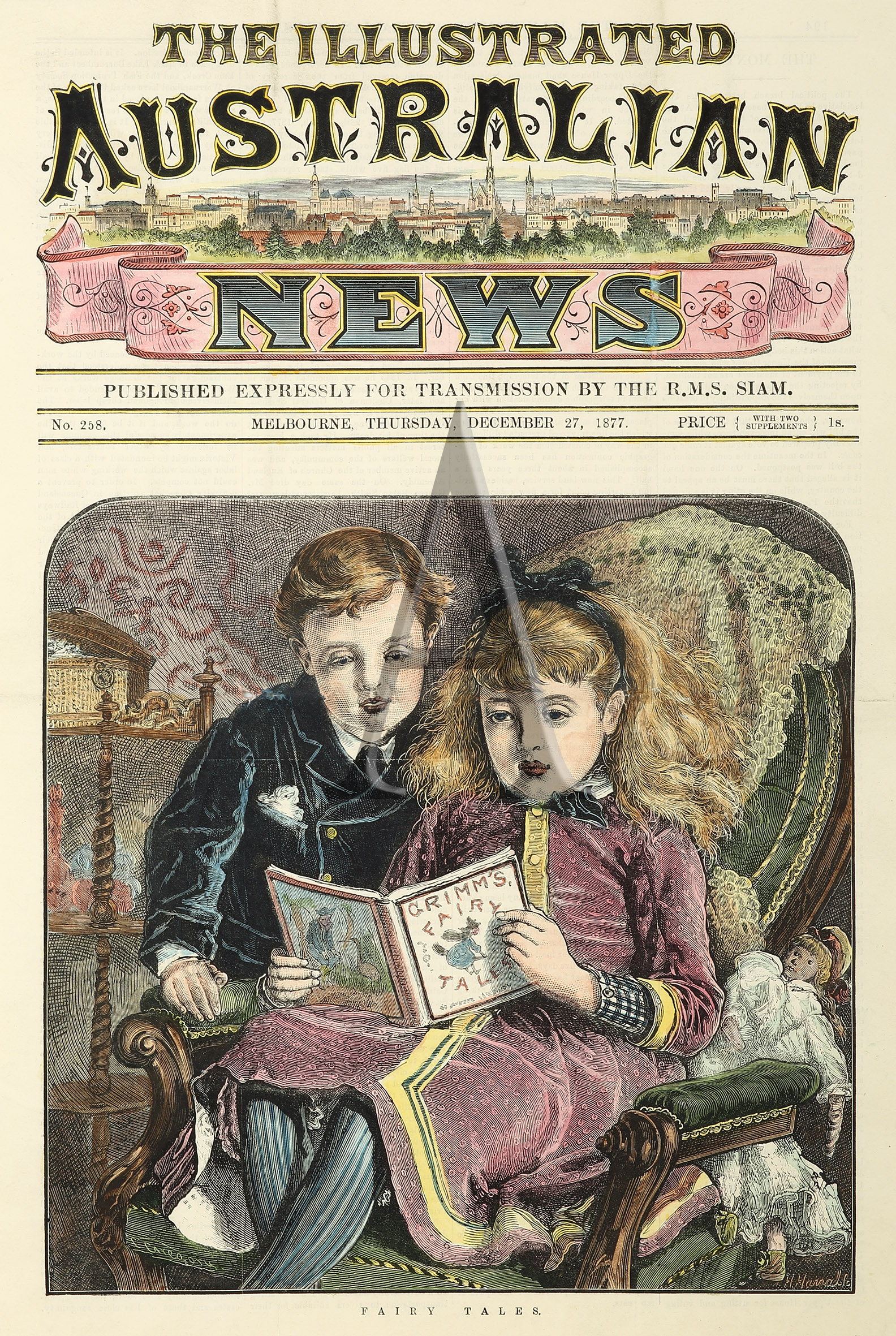 Fairy Tales. - Antique Print from 1877