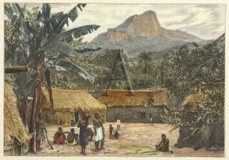 A Fijian Village Near Levuka. PACIFIC