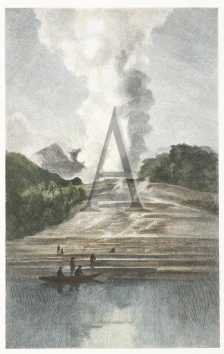 The White Terrace in a State of Eruption… NEW ZEALAND