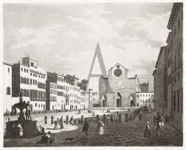 Veduta della Piazza di Santa Croce di Firenze. Italy Veduta della Piazza di Santa Croce di Firenze.