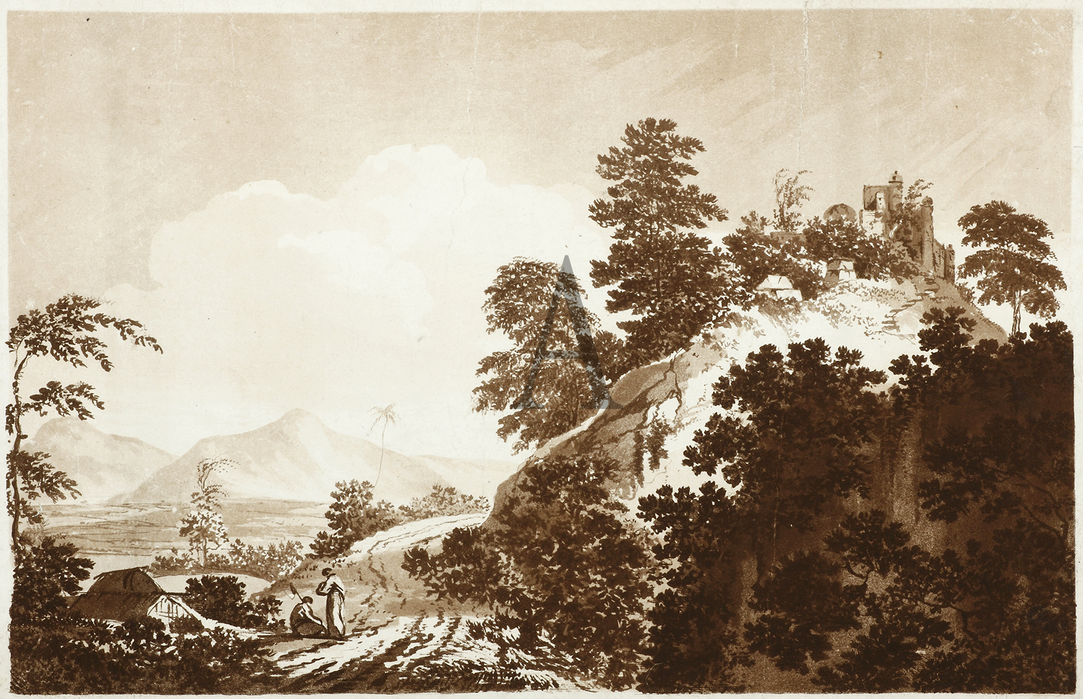 A View of the Pass of Sicri Gully - Antique View from 1788