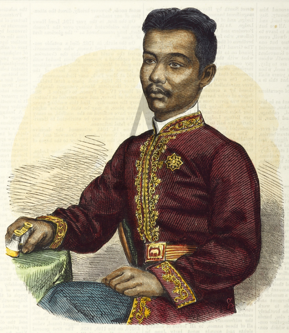 Somedetch Chowfa Chulaloukorn, King of Siam. - Antique Print from 1871