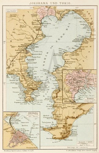 Jokohama und Tokio. Town Plans