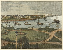 Un Coin De La Riviere De Shanghai, Vue Du Jardin Public. China Un Coin De La Riviere De Shanghai, Vue Du Jardin Public.