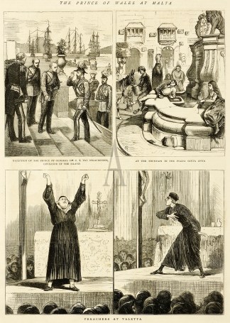 The Prince of Wales at Malta. Preachers … Malta