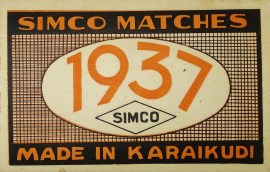 1937 – SIMCO MATCHBOX LABELS 1937 - SIMCO