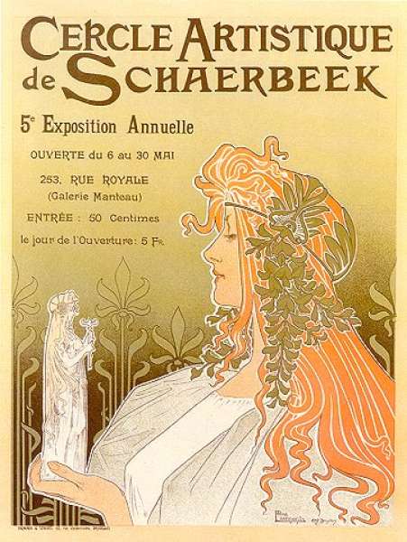 Cercle Artistique de Schaerbeek - Antique Print from April