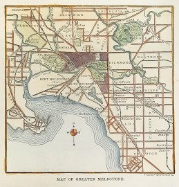 Map of Greater Melbourne. AUSTRALIA