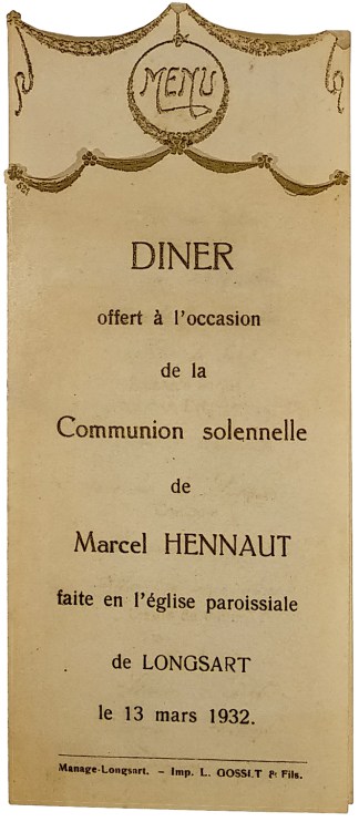 Diner offert à l’occasion de la Co… MENUS & DINNER INVITATIONS