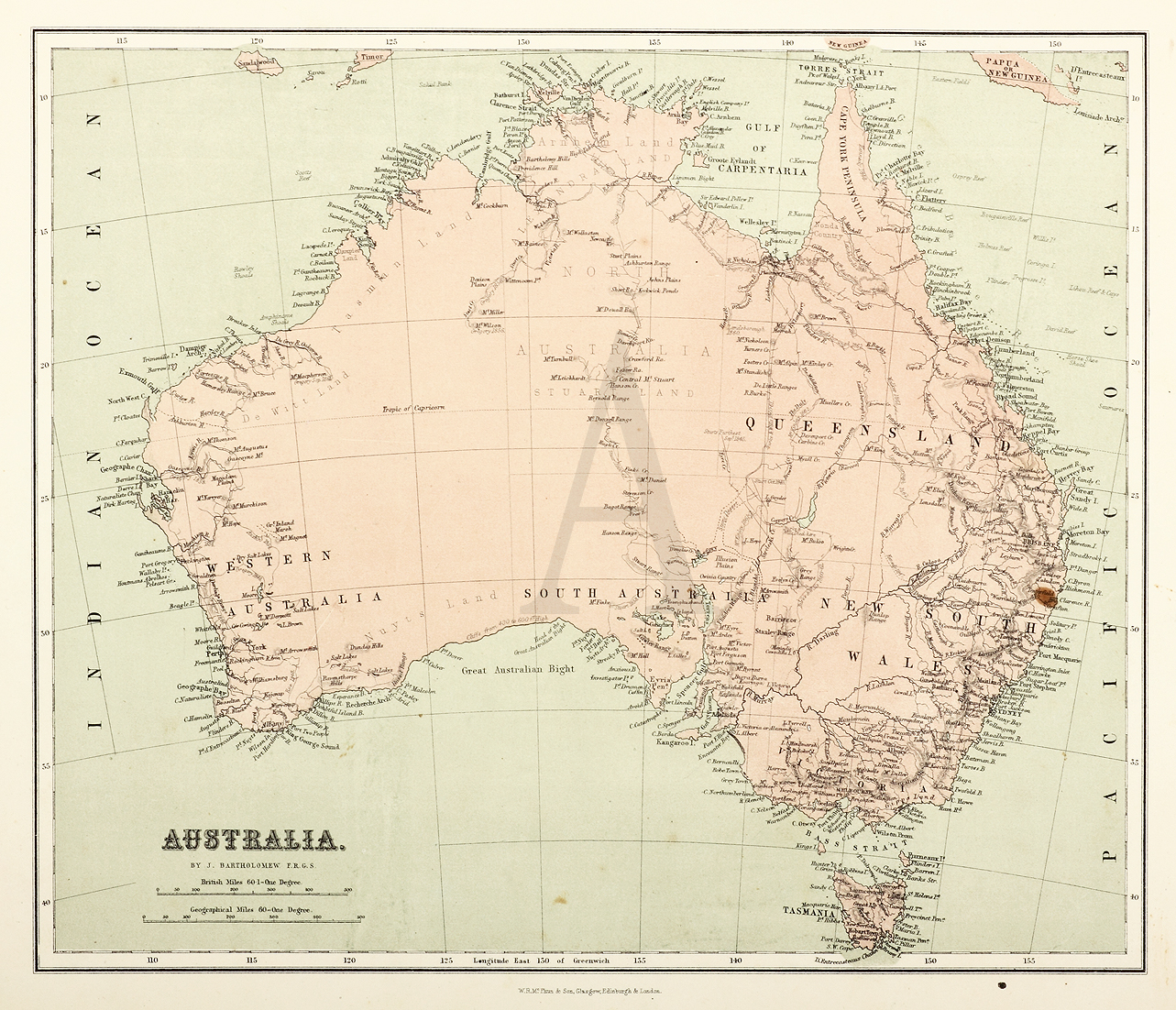 Australia - Antique Print from 1863