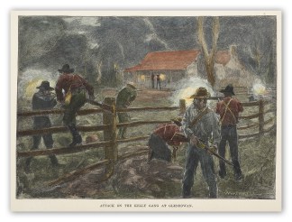Attack on the Kelly Gang at Glenrowan. Australiana (General)