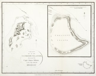 Chart of the Gambier’s Islands, di… Polynesia