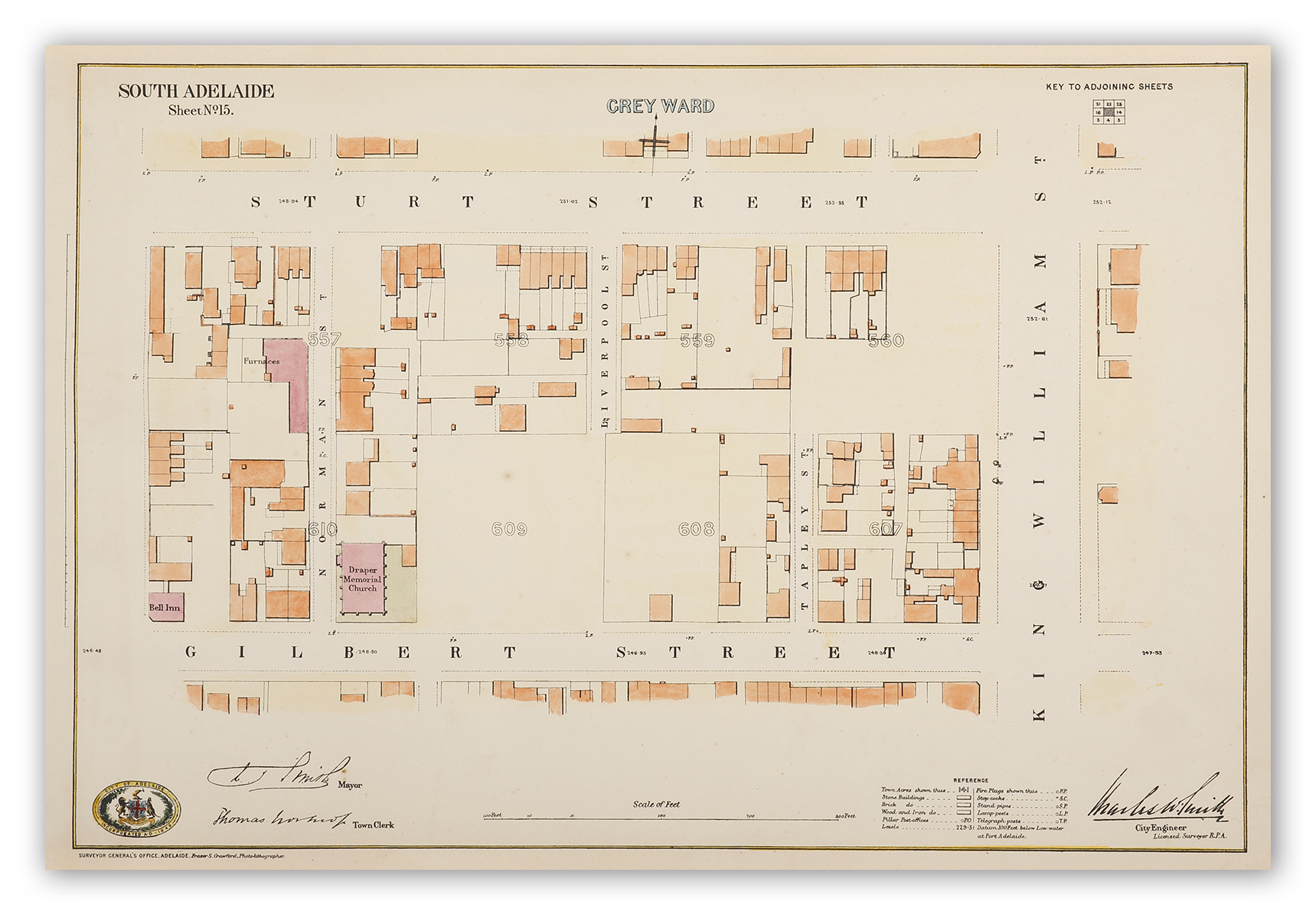 [Sturt St./King William St./Gilbert St.] South Adelaide Sheet No. 15. - Antique Map from 1882