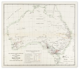 1921 Map of Australia Showing Railway Systems Australia 1921 Map of Australia Showing Railway Systems