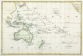 Oceania Sulla Projezionee de Mercatore. Australia