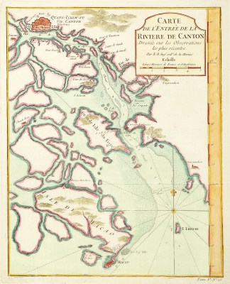 Carte de l’Entree de la Riviere de… China