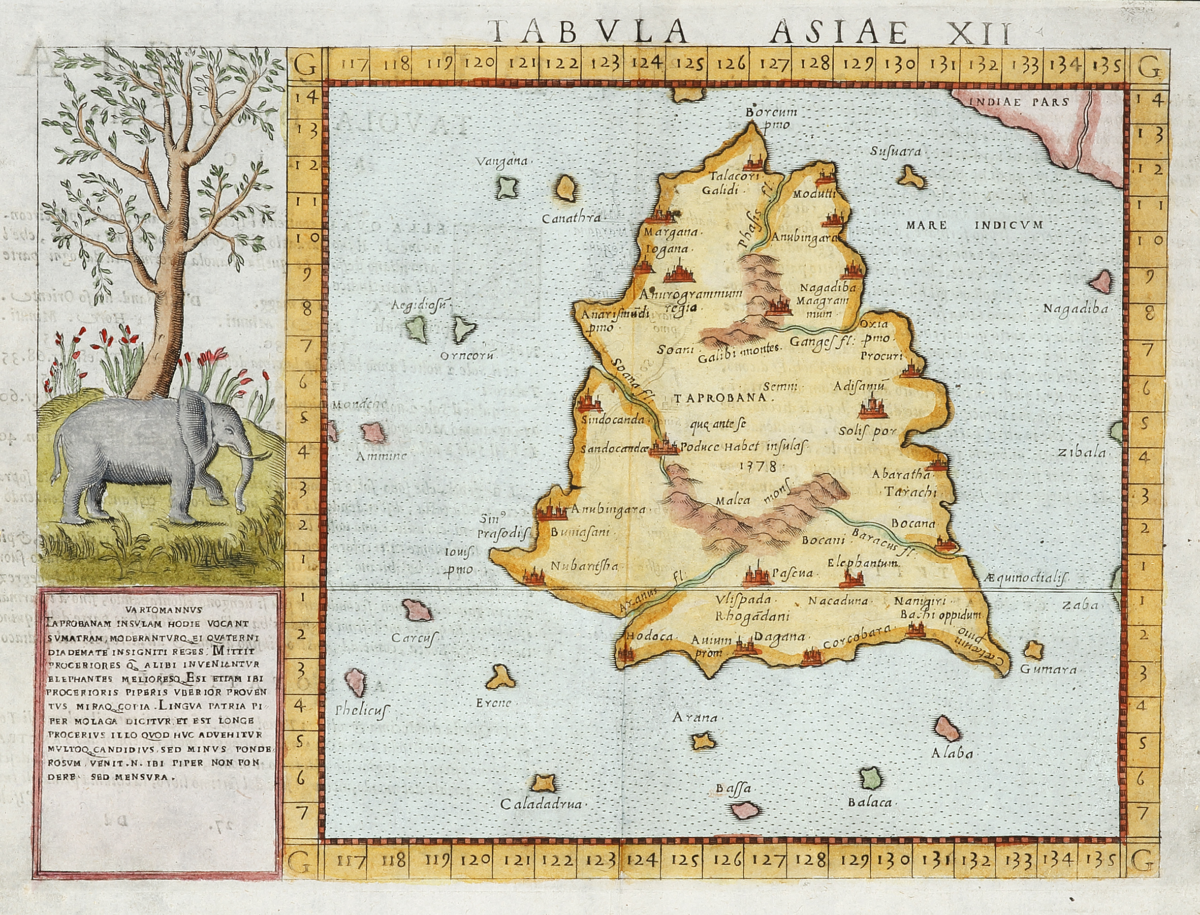 Tabula Asiae XII - Antique Print from 1574