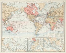 British Empire, Showing the Commercial Routes of the World and Ocean Currents