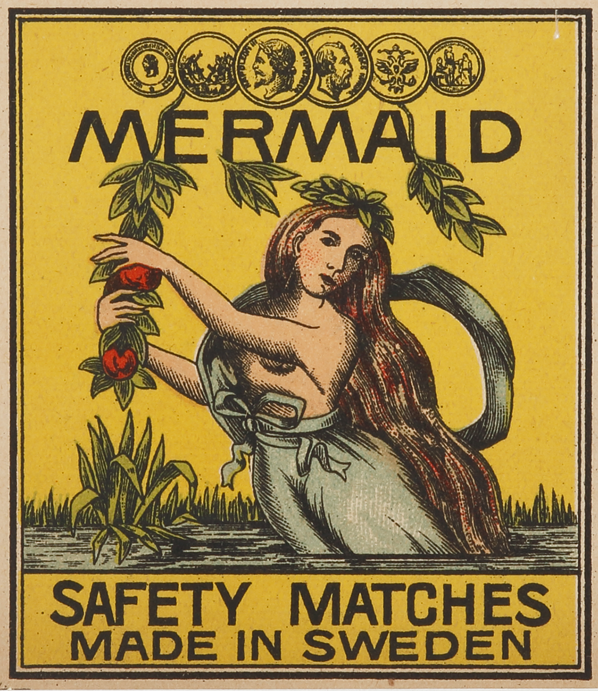 Mermaid - Antique Print from 1910