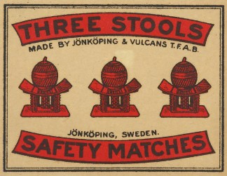 Three Stools MATCHBOX LABELS