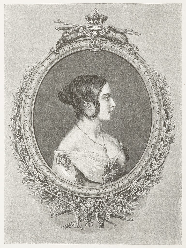 Queen Victoria in 1841. Antique Print Map Room